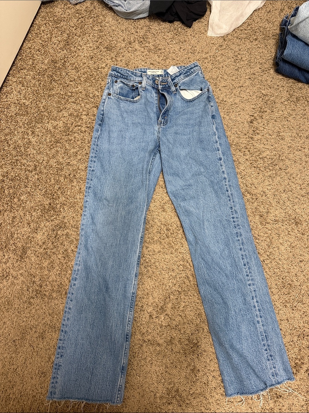 Abercrombie & Fitch Light Blue Straight Leg Jeans